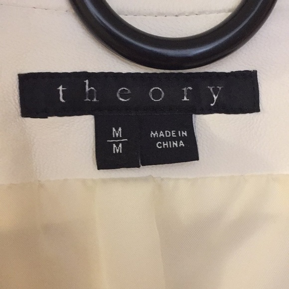 Theory white genuine leather jacket - Picture 3 of 4